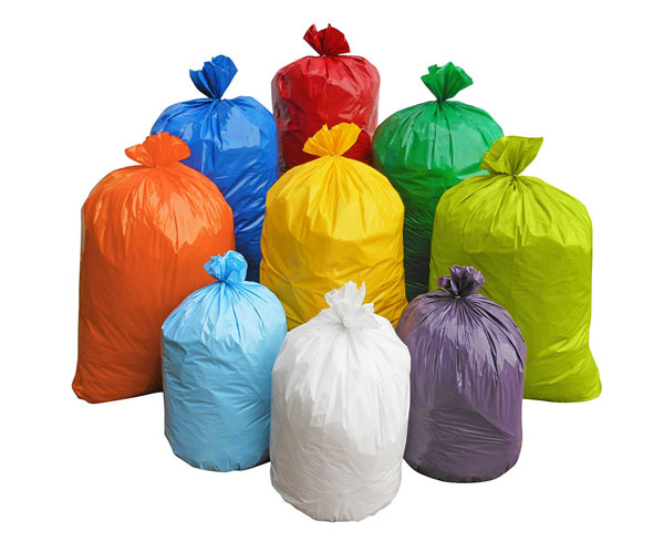 Bolsas de polietileno colores, para desechos reciclables, a pedido